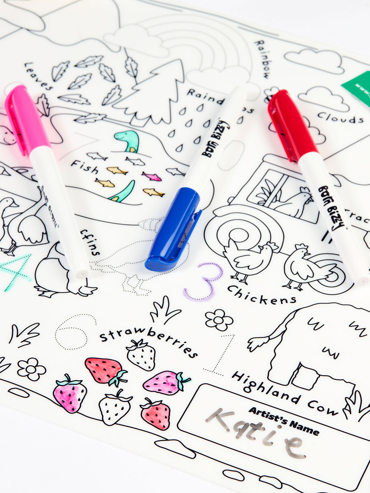 Happy Highlands Reusable Silicone Colouring Mat Set