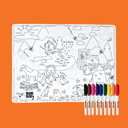 Happy Highlands Reusable Silicone Colouring Mat Set