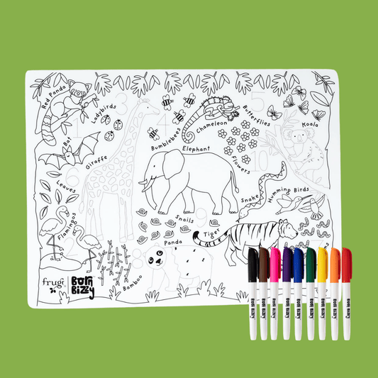 Zoo Hullaballo Reusable Silicone Colouring Mat Set