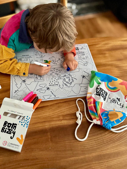 Happy Highlands Reusable Silicone Colouring Mat Set