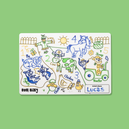 Moo-tastic Farm Mini Silicone Colouring Mat Set