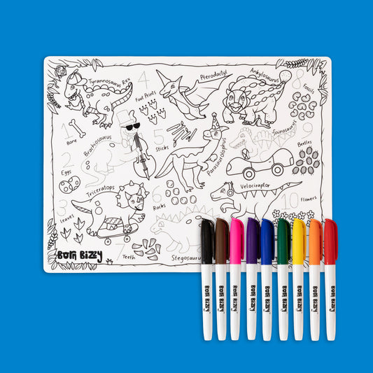 Roarsome Dinosaur Reusable Silicone Drawing Mat Set