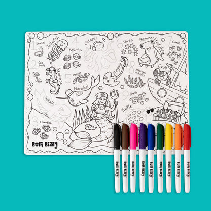 Under The Sea Reusable Silicone Colouring Mat Set