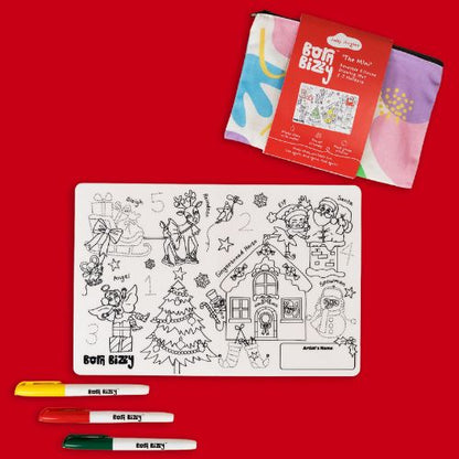 Jolly Jingles Christmas Mini Silicone Colouring Mat Set